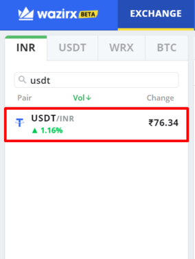 Buy USDT in India