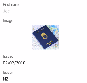 Passport image thumbprint inside Authenticator