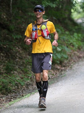 Man on an endurance run