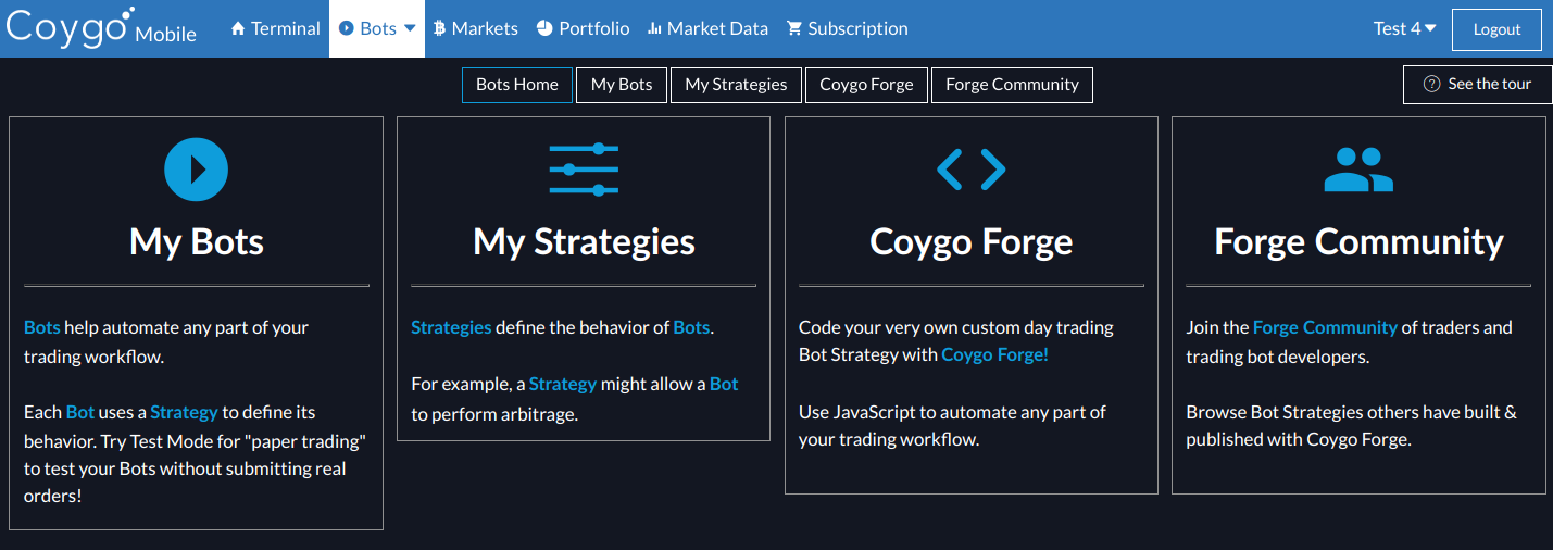Coygo Bots Home page