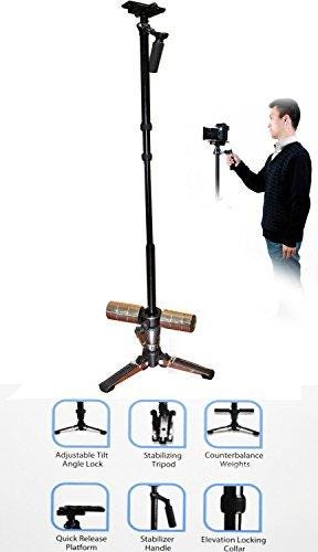 Vivitar VIV-ST-6000-BLK Professional Video Stabilizer, Black