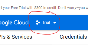 Here, I have already selected a project called Trial