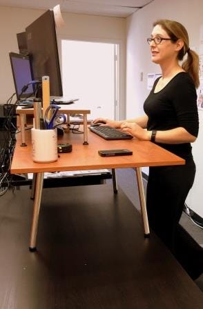 CEO Day Martin at StandSteady desk