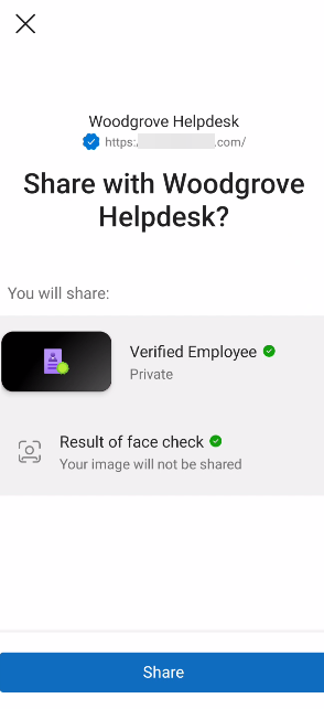 Image showing “Share the face check” results.