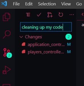 commit and push in VSC