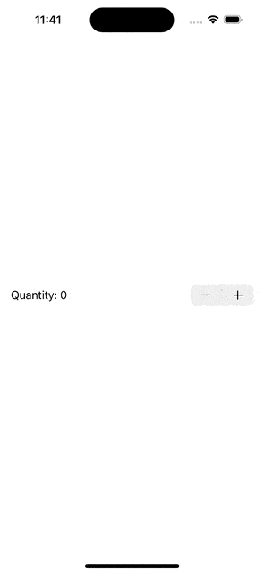 Example of using the Stepper view in SwiftUI