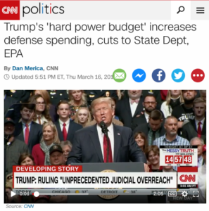 CNN reports Trump planning budget cuts at USAID and State