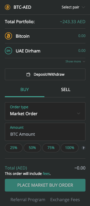 Buying Bitcoin through BitOasis Pro