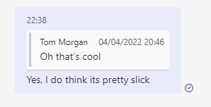 Microsoft Teams chat replies