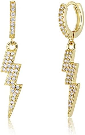 diamond gold plated lighting dangling charms