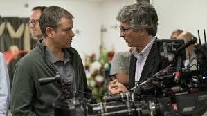 Alexander Payne and Matt Damon on the set of Downsizing