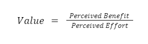 Image illustrating Indicium’s team’s definition of value when applying Modern Data Stack: perceived benefit vs perceived effort.
