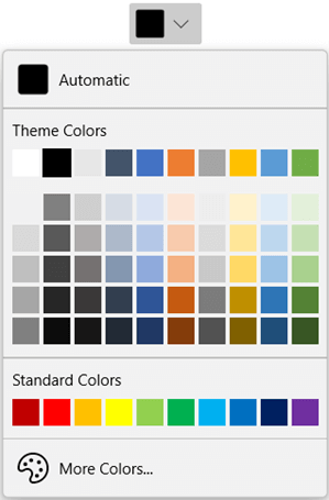 WinUI DropDown ColorPalette