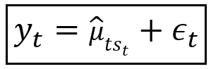 The mean model where the mean switches between different values based on the state of the underlying Markov process