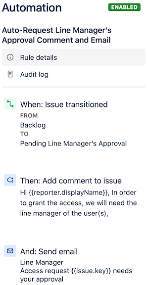 Auto-Request Line Manager’s Approval in Jira