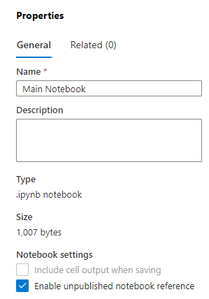 Enable unpublished notebook reference