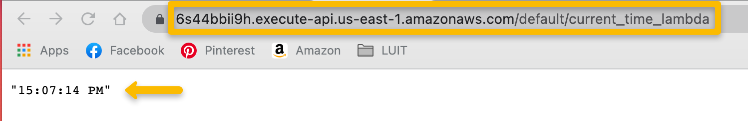The endpoint URL should return the UTC time.