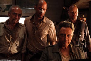 Christopher Walken and three generic bad guys. On a Wednesday.