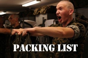 OCS Packing List Page