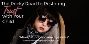 A child with sunglasses and scarf with the title-The Rocky Road to Restoring Trust with Your Child