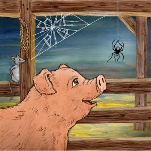 The writers struggle represented by Charlottes Web