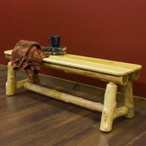 Log Benches work in many spaces around the bedroom.