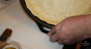 Pizza crust ready for fillings. 