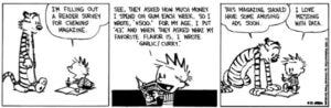 Calvin and Hobbes on statistics