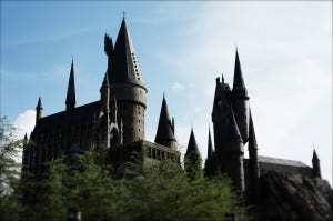 The Hogwarts Castle, where Harry Potter attended and brought much joy in our lives.