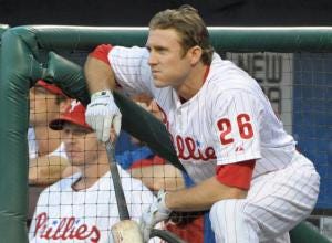 Chase Utley starts at 2B tonight for Reading, he's batting third (photo courtesy of USA Today)