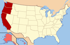 West Cost States Map