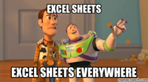 Excel sheets everywhere!