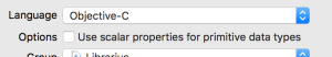 "Use scalar properties for primitive values" checkbox