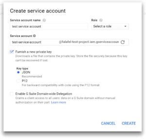 Google-Cloud-Platform-Create-Service-Account