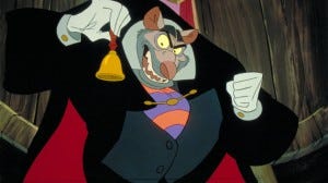 Ratigan and his bell. It's not to call room service.
