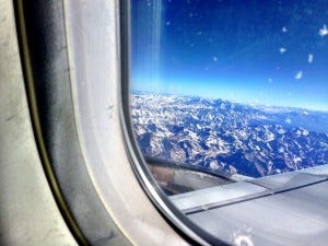 Flying back over the andes