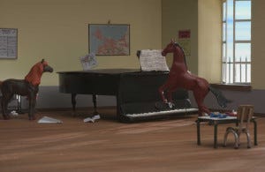 Nice piano. Convenient for even a horse to play.
