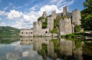 Medieval fortresses, like the Golubac Fortress, can be found within Djerdap National Park.