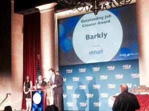 Co-Founder Dave Comiskey accepting on behalf of Barkly