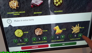 McDonalds Touchscreen - extra tasty upsells menu