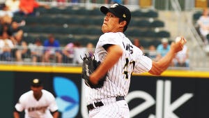 Chien-Ming Wang won five games for the Knights in 2014. 