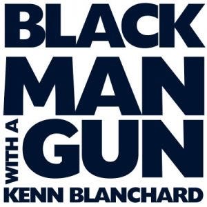 black man with a gun