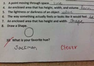 Funny exam comment
