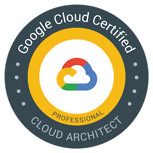 Google Cloud Certified — Professional Cloud Architect badge