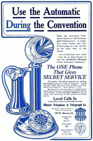 Advertisement for the automatic (dial) telepho...