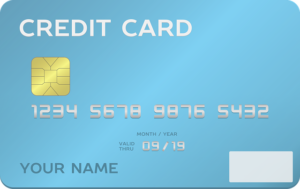 A credit card containing the credit card number, expiration date, CVC, etc.