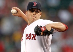 John Lackey is currently on Boston's 15-day disabled list with a strained right bicep.