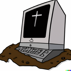 A computer that is also a tombstone