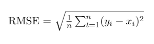 root mean squared error metric