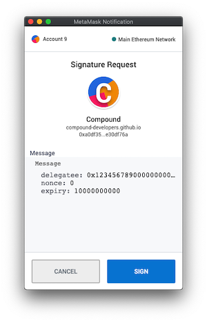 MetaMask transaction signature menu